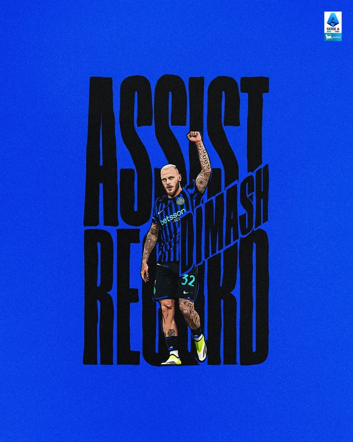 乐鱼app-意甲官方：迪马尔科赛季已17助，创意甲历史纪录